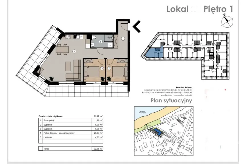 gryficki, Rewal, APARTAMENT Z WIDOKIEM NA MORZE HEVENIA RÓŻANA 20